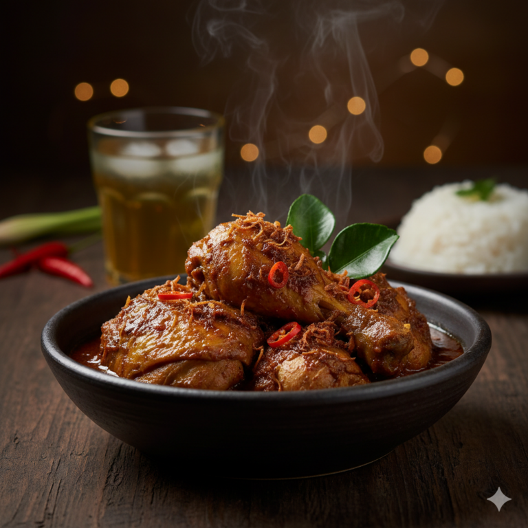 Rendang Ayam authentisches indonesisches Hähnchen-Curry Rezept