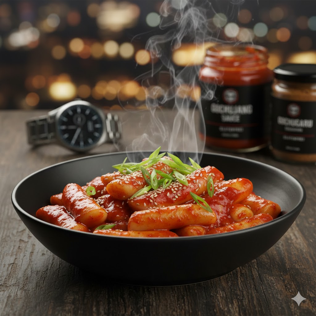 Tteokbokki in 15 Minuten schnelles Rezept mit Reismehl-Gnocchi