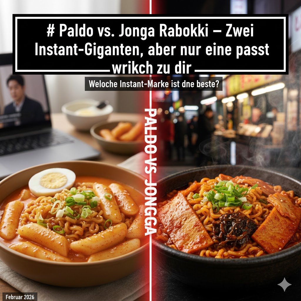 Paldo vs Jongga Rabokki Instant Vergleich Korean Street Food Berlin