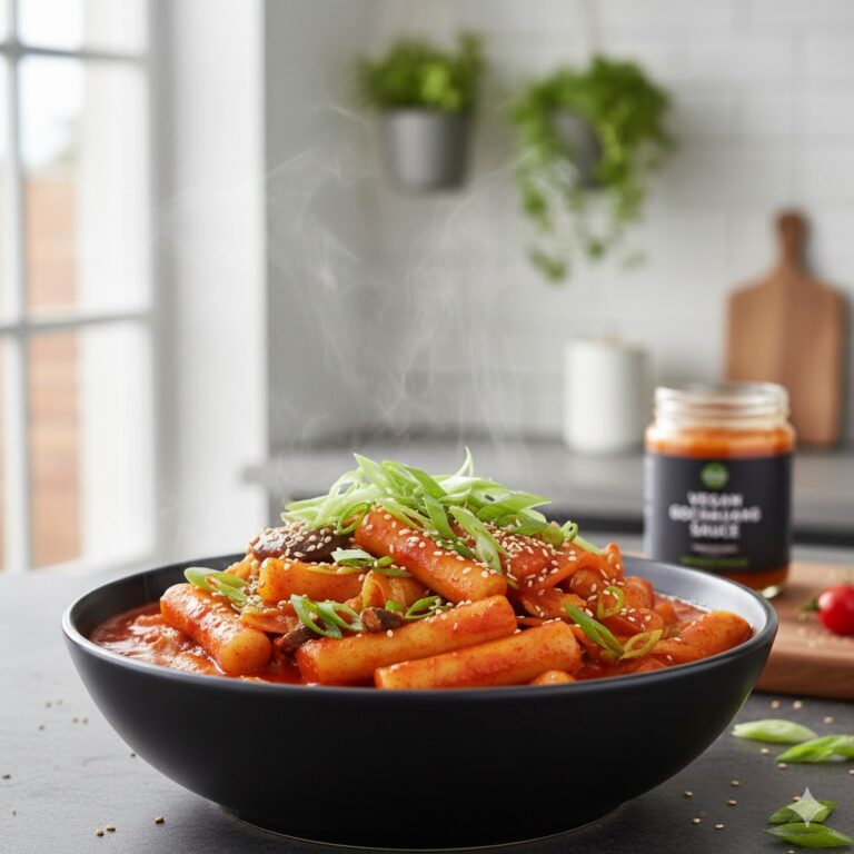 Veganes Tteokbokki Rezept Deutschland ohne Fischsauce glutenfrei