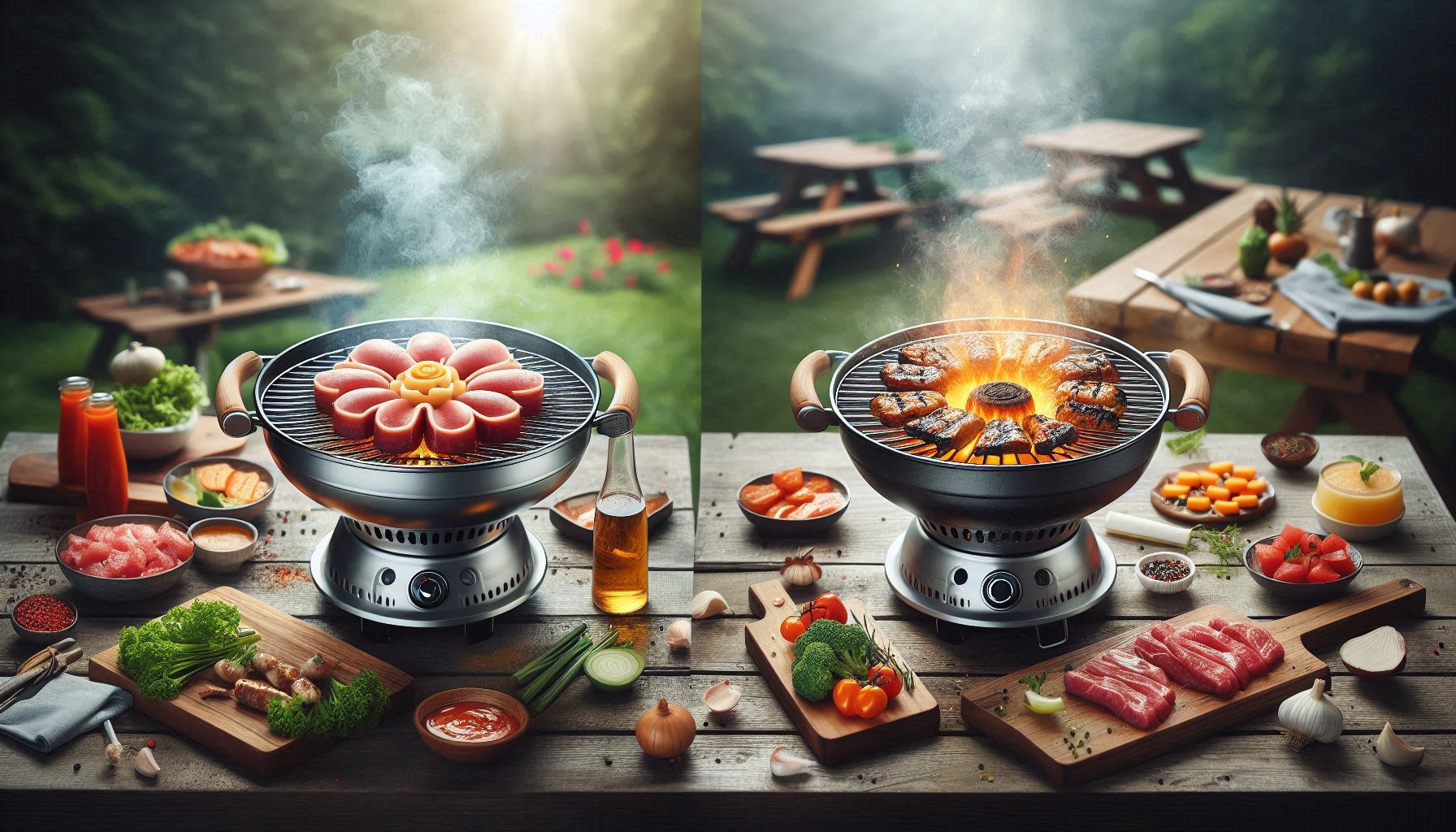 Vergleich zwischen LotusGrill und elektrischem Tischgrill als Alternative zum koreanischen Hwaro Grill