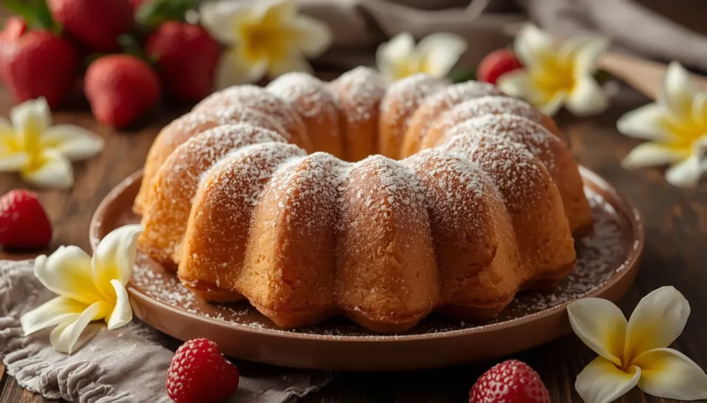 Zarte glutenfreie Vanillekipferl auf hellem Leinentuch, Reismehl und gemahlene Mandeln daneben, Fokus auf die mürbe Struktur, 16:9 Format, 1200 x 675 px.