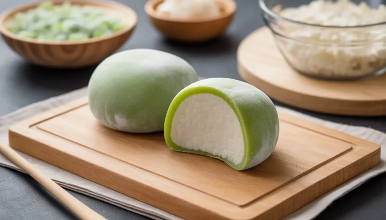 Verschiedene Reismehl-Packungen aus einem deutschen Edeka-Supermarkt im Vergleich, eine Packung ist markiert als Gewinner für Mochi-Teig, flache Schärfentiefe, 16:9 Format.