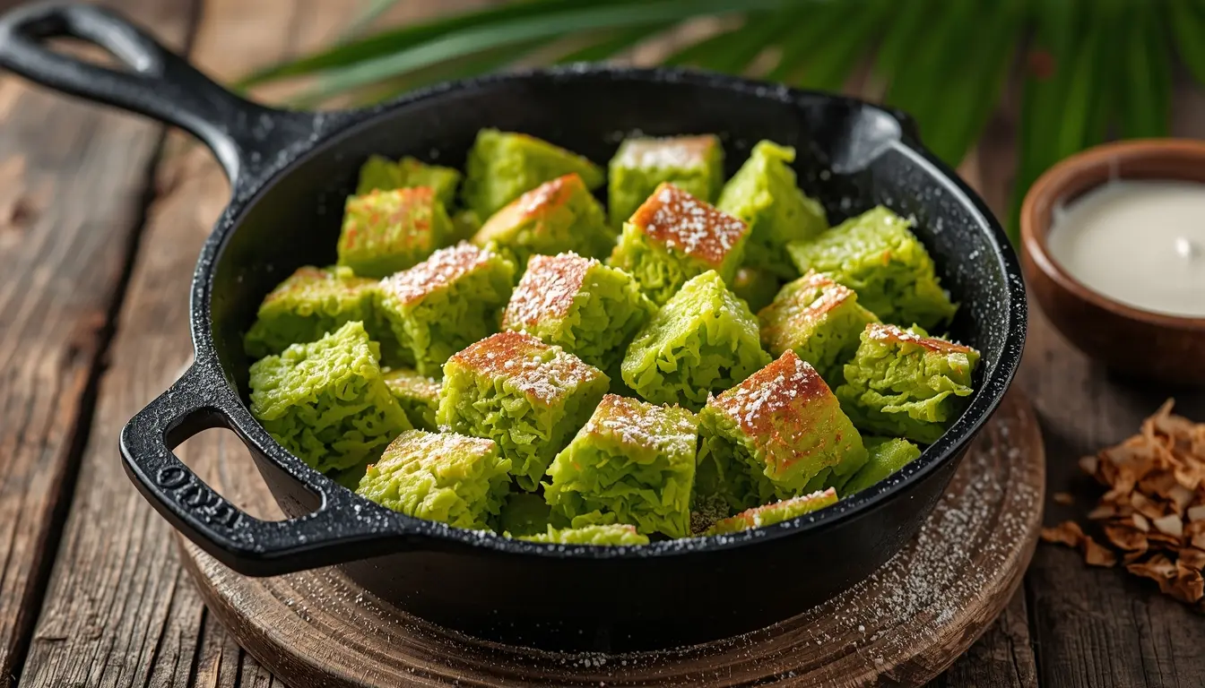 Pandan Kaiserschmarrn Rezept – Eine asiatische Fusion aus Wien und Südostasien.