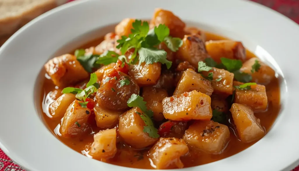 Direkter Vergleich zwischen einem traditionellen usbekischen Kasan aus Gusseisen und einem modernen Schmortopf bei der Zubereitung von usbekischem Plov.