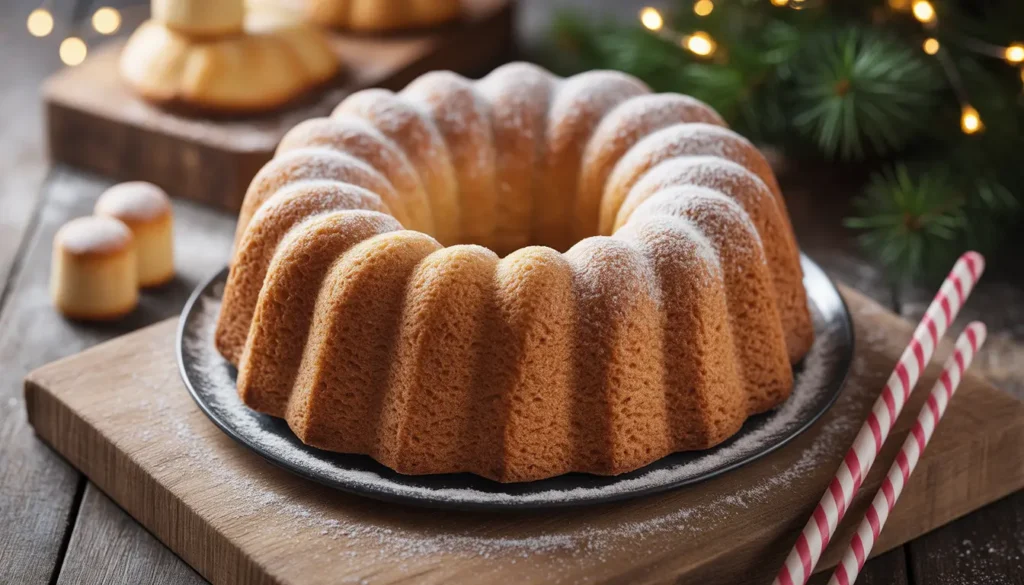 Traditionelle Vanillekipferl in einer alten Blechdose, rustikaler Holztisch, im Hintergrund eine Tasse Kaffee und Adventsdekoration, nostalgischer Look, 1200 x 675 px.
