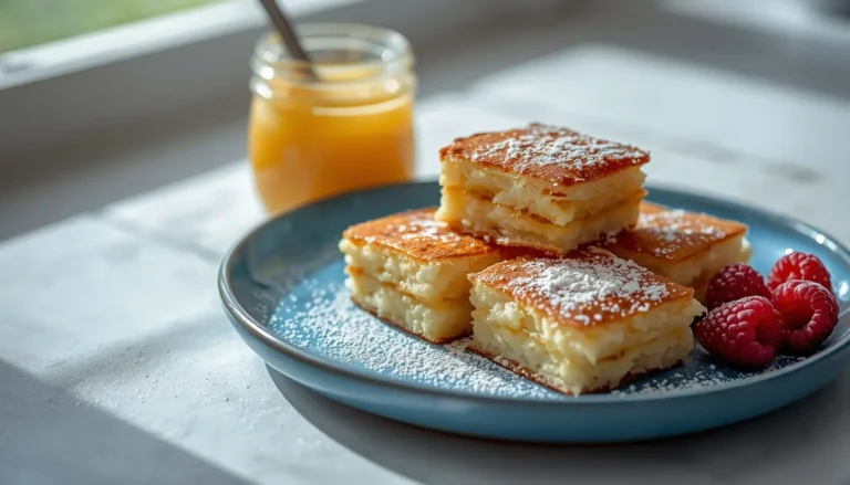 Veganer Kaiserschmarrn Rezept ohne Ei und ohne Milch fluffig zubereitet.