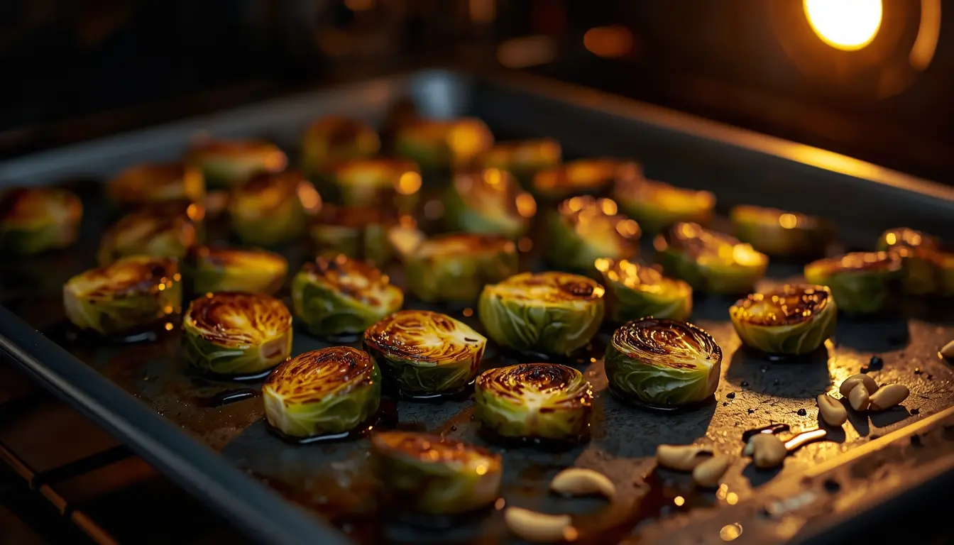 Rosenkohl im Ofen rösten: Goldbraun und knusprig ohne Vorkochen.
