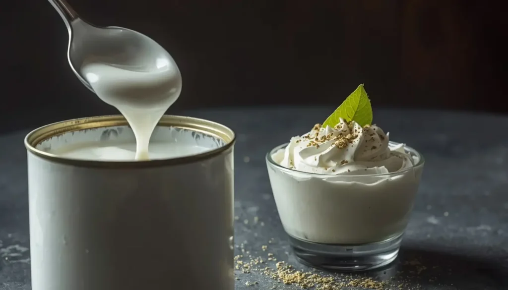 Kokosmilch Fettanteil separieren und als vegane Schlagsahne aufschlagen – asiatischer Fusion-Tipp