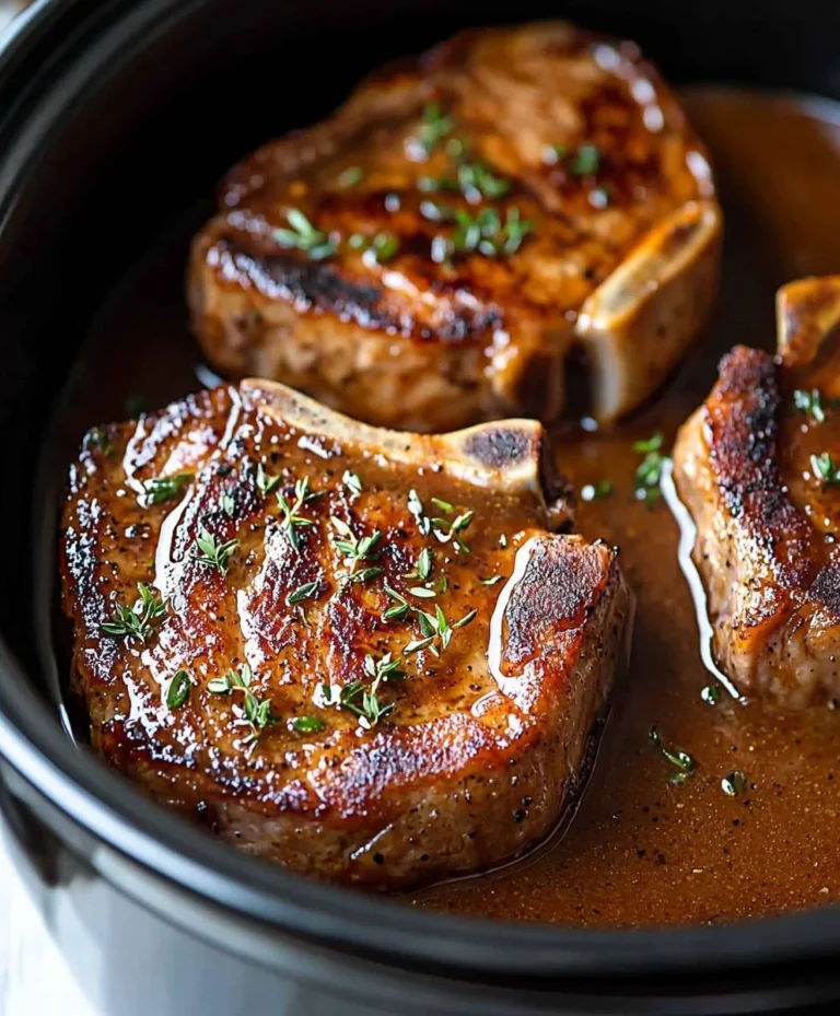 Einfache Schweinekoteletts aus dem Slow Cooker