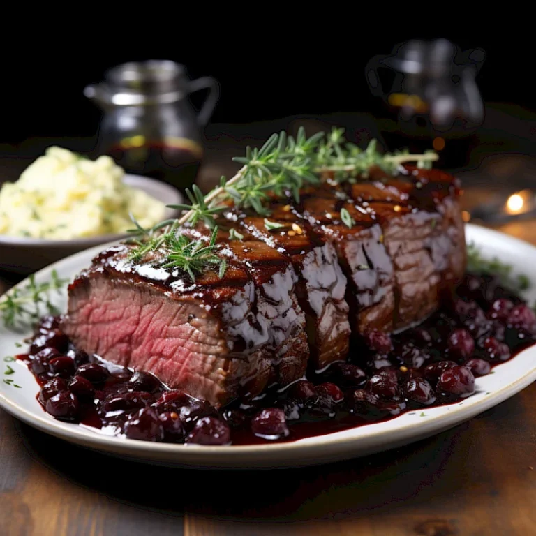 Saftiges Rinderfilet mit einer feinen Rotwein-Schalotten-Sauce