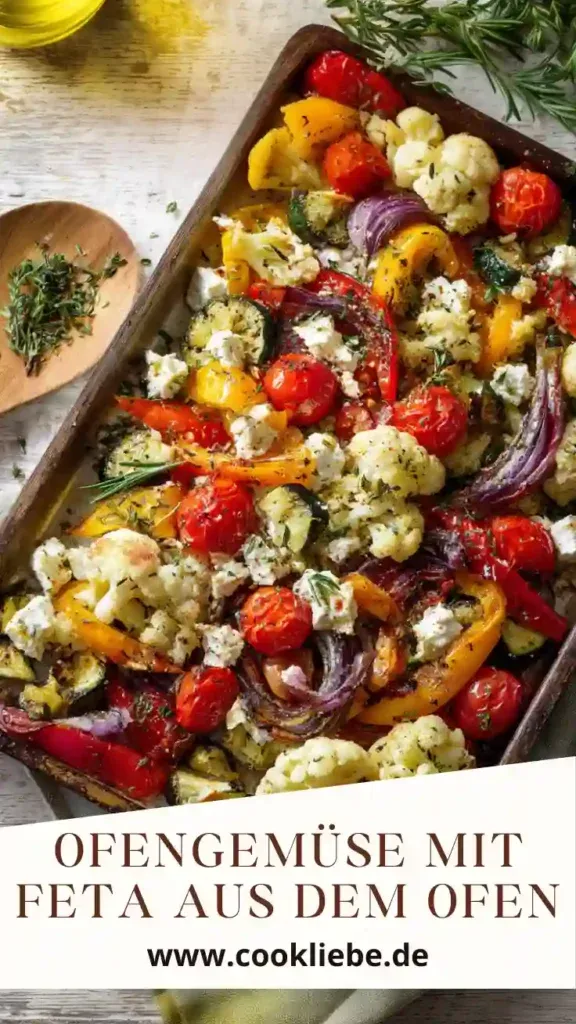 Knackiges Ofengemüse mit Feta und Kräuter-Olivenöl-Marinade – Gesundes Abendessen in 30 Minuten