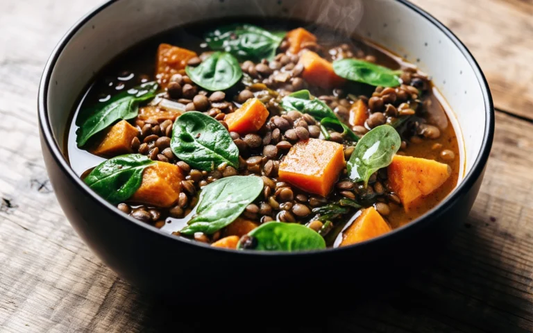 Schnelles veganes Abendessen: Proteinreicher Linsen-Eintopf ohne Ersatzprodukte